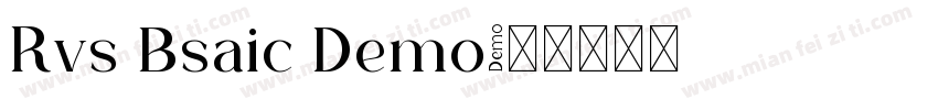 Rvs Bsaic Demo字体转换